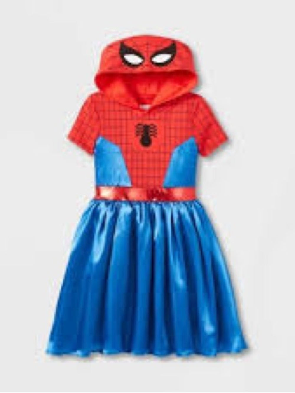 EUC Girls Size L Large 10/12 Marvel Spider girl 1- Piece Halloween Costume Dress
